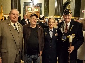 Ponytail Paul Cauley, Don Hawkins, Major General Erika Steuterman  and Kent Morgan
