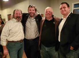 Brian Copes (Army), Travis Barnes (Marine), Don Hawkins (Marine) & Travis' Iraq Marine Friend from Tulsa, OK
