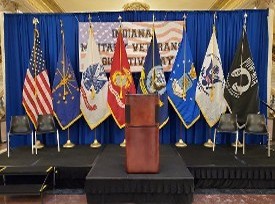 Flags at the Military Veterans Legislative Day Event