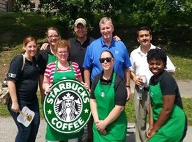 Mayor Ballard & the Starbucks Volunteers